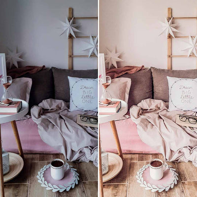 Helppoa ja nopeaa kuvanmuokkausta Chic Interiors presetillä eli filtterillä ilmaisessa Lightroom sovelluksessa Loov.fi
