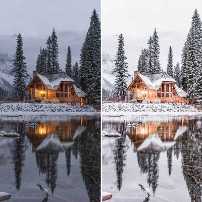 Kuvien muokkausta yhdellä klikkauksella Lightroom sovelluksessa käyttäen Cozy Winter preset filtteriämme Loov.fi
