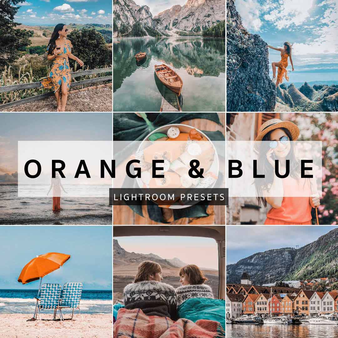 Raikas oransseja ja sinisiä sävyjä korostava Adobe Lightroom Orange & Blue preset filtteri puhelimeen helppoon kuvanmuokkaukseen Loov.fi