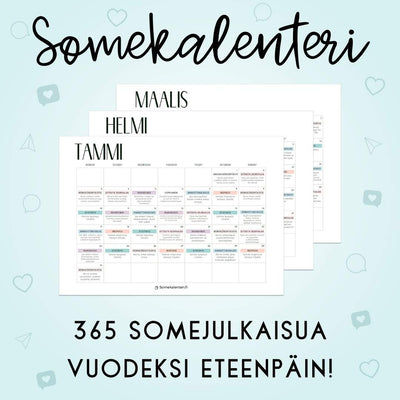Somekalenteri 365 somejulkaisua vuodeksi eteenpäin Loov.fi