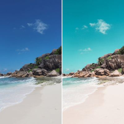 Kuvien muokkausta yhdellä klikkauksella Lightroom sovelluksessa käyttäen Tropical Blues preset filtteriämme Loov.fi